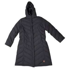 KENNETH COLE REACTION Hooded Down Puffer Long Jacket